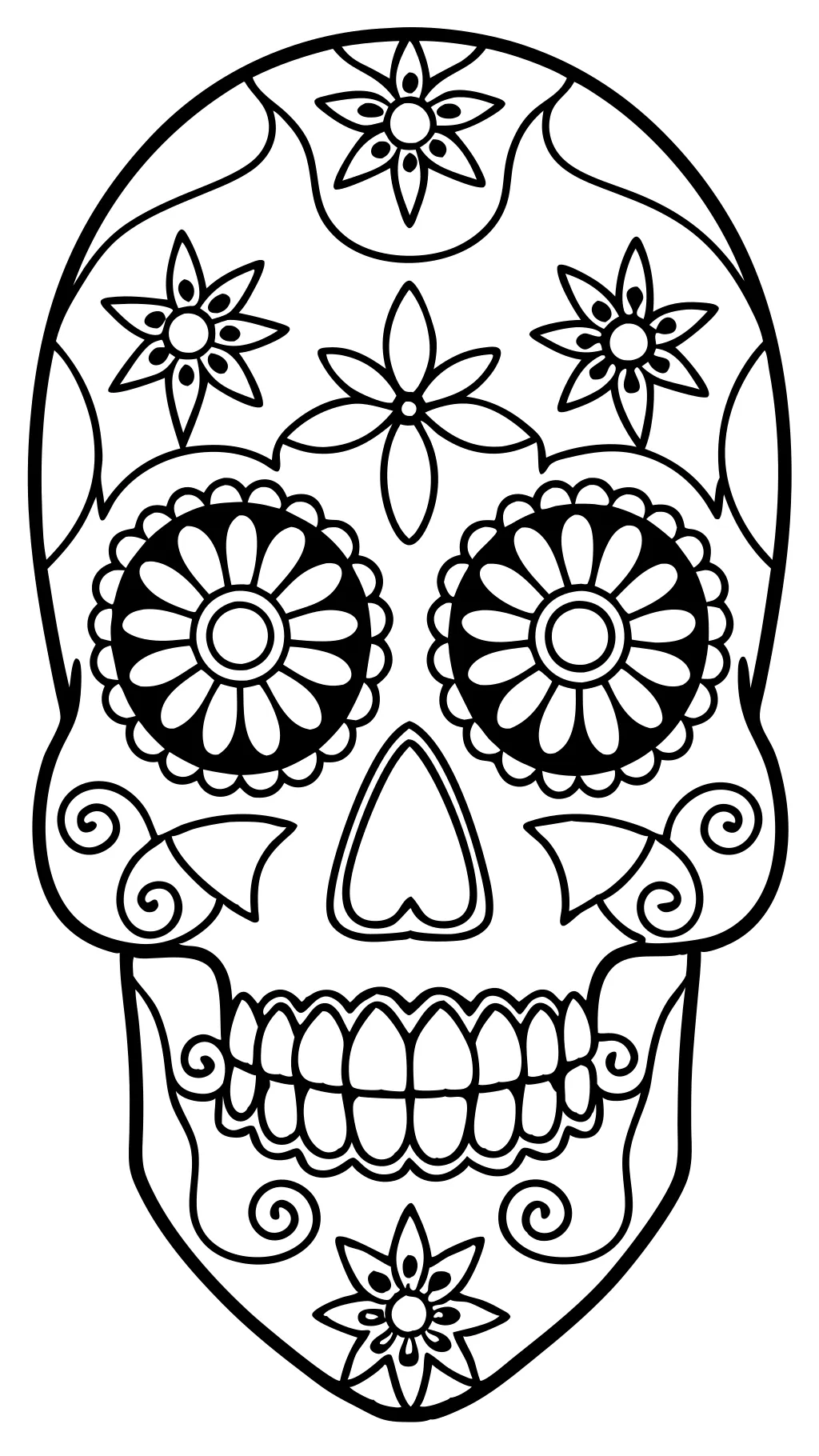 sugar skull coloring pages printable